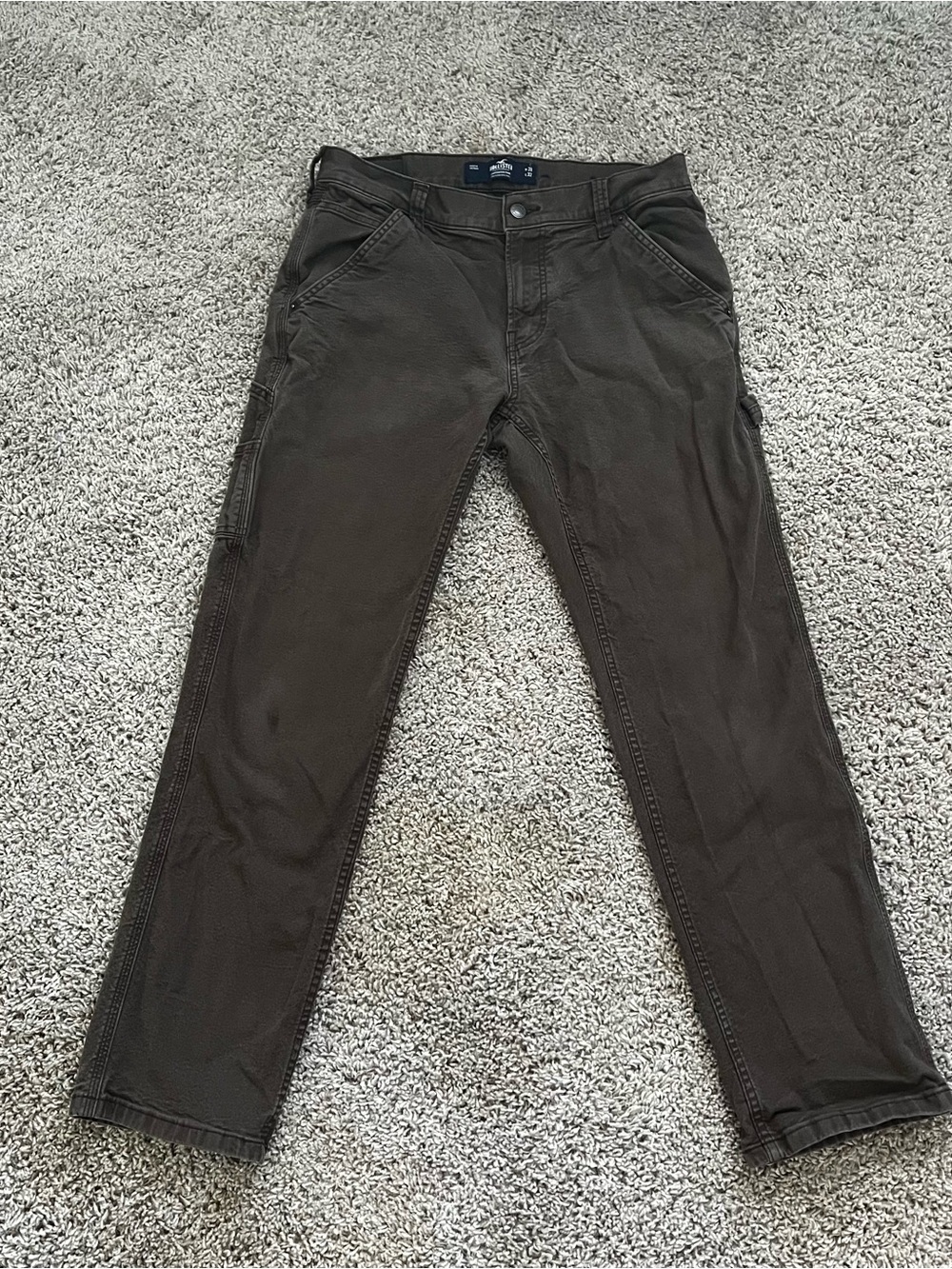 Hollister Men's Cargo Pants - Dark Brown